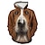 cheap Everyday Cosplay Anime Hoodies &amp; T-Shirts-Animal Dog Puppy Hoodie Anime Front Pocket Graphic Hoodie For Men&#039;s Women&#039;s Unisex Adults&#039; 3D Print 100% Polyester