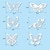 levne Dekorativní samolepky na zeď-24 ks zabraňuje ptákům v narážení do oken samolepky na dveře a okna polepené velkými elektrostatickými motýly