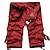 billiga Utomhus-Herr Capri Cargo Shorts Cargo-shorts Shorts Capribyxor Vandringsshorts Bensträng 6 fickor Slät Komfort Utomhus Dagligen Utekväll Mode Streetwear Svart Armégrön