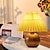 abordables lampe de chevet-Lampe de bureau en bois jupe plissée abat-jour chevet veilleuse bouton saint valentin noël prise d&#039;alimentation 1 pc