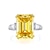 cheap Rings-Wedding Ring Wedding Vintage Style Silver Yellow S925 Sterling Silver Precious Vintage Simple 1PC Zircon