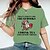 cheap Tees &amp; T Shirts-Women&#039;s T shirt Tee White Yellow Light Green Print Graphic Letter Daily Holiday Short Sleeve Round Neck Basic 100% Cotton Regular Painting S