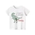 cheap Tees &amp; Shirts-Kids Boys T shirt Tee Letter Dinosaur Short Sleeve Cotton Children Top Casual Fashion Daily Summer White 2-8 Years
