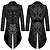 abordables Médiéval-Rétro Vintage Epoque Médiévale Renaissance Steampunk Gothique punk Manteau Veste Tailcoat Pardessus Prince Noble Homme Halloween Utilisation Fête / Soirée Mascarade Manteau