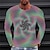 お買い得  幾何学-男性用 Tシャツ グラフィック 3D印刷 クルーネック 衣類 3Dプリント アウトドア カジュアル 長袖 プリント ヴィンテージ ファッション デザイナー