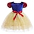 cheap Movie &amp; TV Theme Costumes-Snow White and the Seven Dwarfs Snow White Fairytale Princess Flower Girl Dress Theme Party Costume Tulle Dresses Girls&#039; Movie Cosplay Halloween Blue Dress Carnival Masquerade World Book Day Costumes