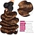 Χαμηλού Κόστους 3 Δέσμες με Τρέσες από Φυσική Ανθρώπινη Τρίχα-καφέ ανταύγειες body wave ύφανση ανθρώπινων μαλλιών 3 δέσμες 16 18 20 ιντσών βραζιλιάνικο Remy μαλλιά ombre ξανθά ανθρώπινα μαλλιά κυματιστές υφάνσεις ράβω σε χρώμα πιάνου tfb30