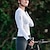 abordables Maillots de mujer-21Grams Mujer Maillot de Ciclismo Manga Larga Bicicleta Maillot Camiseta con 3 bolsillos traseros MTB Bicicleta Montaña Ciclismo Carretera Transpirable Dispersor de humedad Secado rápido Bandas