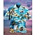 preiswerte Lagerhemden für Herren-Herren Lässiges Hemd Hawaiihemd Sommerhemd Camp-Shirt Grafik-Shirt Aloha-Shirt Totenkopf Motiv Hai Fische Umlegekragen A B C D E 3D-Druck Casual Ausgehen Kurze Ärmel 3D Bekleidung Hawaiianisch