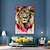 abordables Pinturas de animales-Pintura al óleo hecha a mano lienzo decoración de arte de la pared león animal moderno para la decoración del hogar pintura enrollada sin marco sin estirar