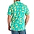 levne pánské havajské košile s klopou-Pánské Košile Havajská košile Košile s knoflíkem Ovoce Grafické tisky Banán Přehnutý Bílá Světlá růžová Vodní modrá Trávová zelená 3D tisk Venkovní ulice Krátké rukávy Tisk Tlačítko dolů Oblečení