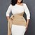 cheap Plus Size Collection-Women&#039;s Plus Size Work Dress Solid Color V Neck 3/4 Length Sleeve Spring Fall Work Elegant Formal Midi Dress Formal Work Dress