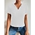cheap Tees &amp; T Shirts-Women&#039;s Polo Shirt Black White Blue Crochet Plain Casual Short Sleeve Shirt Collar Basic Regular S