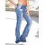 cheap Pants-Women&#039;s Jeans Flared Pants Bell Bottom Denim Navy Blue Light Blue Casual Daily Pocket Casual Daily Full Length Stretchy Solid Colored Outdoor S M L XL 2XL