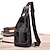 cheap Men&#039;s Bags-Men&#039;s Crossbody Bag Chest Bag Nappa Leather Outdoor Daily Zipper Solid Color Black