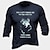 cheap Men&#039;s Graphic T Shirt-Wolf Graphic Prints Black Navy Blue T shirt Tee Casual Style Men&#039;s Graphic Cotton Blend Shirt Basic Modern Contemporary Shirt Long Sleeve Comfortable Tee Street Vacation Spring &amp;  Fall Fashion