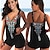 cheap Tankinis-Women&#039;s Swimwear Tankini 2 Piece Normal Swimsuit Floral 2 Piece Black Green Strap Tank Top Bathing Suits Summer Sports