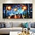 cheap Landscape Paintings-Oil Painting Handmade Hand Painted Wall Art Modern Abstract Landscape painting artwork pattle knife oil painting Home Decoration Decor Rolled Canvas No Frame Unstretched