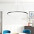 ieftine Design Cercuri-1-lumina led pandantiv 40cm 60cm 80cm aluminiu acrilic cerc auriu alb negru vopsit finisaje reglabil pentru bucătărie acasă dormitor 25w 38w 50w