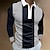 cheap Men&#039;s 3D Zipper Polo-Men&#039;s Polo Shirt Zip Polo Golf Shirt Graphic Prints Turndown Black White Khaki Gray Outdoor Street Long Sleeve Zipper Print Clothing Apparel Fashion Streetwear Designer Soft