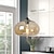 baratos Luzes da ilha-luz pendente led 28 cm luz pendente de design único vidro galvanizado estilo nórdico moderno 110-240 v