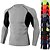 cheap Men&#039;s Compression Clothing-Men&#039;s Compression Shirt Running Shirt Patchwork Long Sleeve Base Layer Athletic Athleisure Winter Breathable Quick Dry Sweat wicking Running Jogging Training Sportswear Activewear Patchwork Black