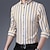 cheap Men&#039;s Dress Shirts-Men&#039;s Dress Shirt Black White Yellow Long Sleeve Striped Turndown Spring &amp;  Fall Wedding Outdoor Clothing Apparel Button-Down