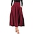 cheap Maxi Skirts-Women&#039;s Skirt Bowknot Maxi Pleated Solid Colored Spring &amp; Fall Black Dark Red Gray Casual Daily S M L