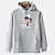 cheap Men&#039;s Hoodies &amp; Sweatshirts-Men&#039;s Hoodie Black Gray Hooded Graphic Prints Portrait Sports &amp; Outdoor Daily Sports Hot Stamping Basic Streetwear Casual Spring &amp;  Fall Clothing Apparel Hoodies Sweatshirts