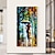 voordelige Schilderijen van landschappen-handgemaakte handgeschilderde kunst aan de muur modern abstract leonid afremov rainny lady landschap woondecoratie decor opgerold canvas geen frame niet uitgerekt