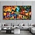 cheap Landscape Paintings-Oil Painting Handmade Hand Painted Wall Art Modern Abstract City lover tree Landscape painting wall art Home Decoration Decor Rolled Canvas No Frame Unstretched
