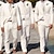 billige Groomsmen dresser-hvite menns bryllupsfest kveld groomsmen dresser ensfarget 2-delt skreddersydd passform enkeltspent enknapps 2024