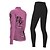 cheap Women&#039;s Clothing Sets-Women&#039;s Cycling Jersey with Tights Long Sleeve Mountain Bike MTB Road Bike Cycling Winter Black Fuchsia Red+Black Floral Botanical Bike Thermal Warm Fleece Lining Windproof Breathable Anatomic Design