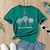 cheap Tees &amp; Blouses-Kids Girls&#039; T shirt Solid Color School Print Short Sleeve Fashion 7-13 Years Summer Black Green Gray