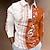 levne 3D polo na zip-Pánské Polo trička Golfová košile Poznámky Přehnutý Černobílá Žlutá Rubínově červená Vodní modrá Oranžová 3D tisk Venkovní ulice Dlouhý rukáv Zip Tisk Oblečení Módní Na běžné nošení Prodyšné