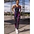 cheap Yoga Sets-Women&#039;s Workout Jumpsuit Onesie Workout Sets Patchwork Bodysuit Fashion Purple Yoga Fitness Gym Workout Mesh Tummy Control Butt Lift Breathable Sleeveless Sport Activewear Stretchy