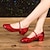 זול נעלי ריקודים ונעלי ריקוד מודרניות-בגדי ריקוד נשים ריקודים סלוניים נעליים מודרניות הצגה הדרכה מפלגה עקבים עקב עבה כסף שחור אודם