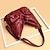 cheap Handbag &amp; Totes-Women&#039;s Shoulder Bag Hobo Bag PU Leather Outdoor Daily Zipper Solid Color Vintage Black Red Brown