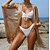 preiswerte Bikini-Sets-Damen Badeanzug Anti UV Shirt Normal Bademode Glatt Quaste Schwarz Weiß Gold Grau Badeanzüge Sommer Sport