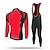 preiswerte Herrenbekleidungs-Sets-21Grams Herren Radtrikot mit Radhose lang Trägern fahrradbekleidung set Langarm MTB Mountain Rennrad Winter Schwarz Gelb Rote Fahhrad warm halten Fleece-Futter Windundurchlässig 3D-Pad