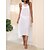 cheap Casual Dresses-Women&#039;s Cover Up Beach Dress Beach Wear Backless Cut Out Midi Dress Plain Basic Casual Sleeveless V Neck Outdoor Daily Loose Fit Black White 2023 Spring Summer S M L XL
