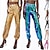 cheap 1980s-Women&#039;s Pants Cargo Pants Loose Pants Hip Hop Dance Costumes Spicy Girls Laser Holographic Shiny 1980s Silver Black Golden Pink Brown