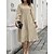 cheap Casual Dresses-Women&#039;s Casual Dress Swing Dress Midi Dress Red Beige Light Blue Pure Color Long Sleeve Winter Fall Spring Ruched Fashion Square Neck Loose Fit Daily Vacation 2023 S M L XL