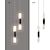 ieftine Lumini insulare-lampi cu pandantiv cu LED 2 lumini insulă de bucătărie modernă reglabilă cu LED mini pendantativ modern auriu negru, noptiera dormitor lumina pandantiv mică neagră
