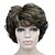 billige eldre parykk-kvinners korte bølgete krøllete parykk syntetisk hår hel parykk 6 tommer