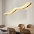 billige Vedhængslys-led pendel 97cm 36w bølgeform akryl moderne simpelt mode hængende lys med fjernbetjening til arbejdsværelse kontor spisestue lysarmatur