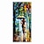 tanie Pejzaże-ręcznie malowane sztuka ścienna nowoczesne abstrakcyjne leonid afremov deszczowa dama krajobraz dekoracja wnętrz wystrój rolowane płótno bez ramy nierozciągnięte