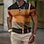 baratos polos de botões masculinos-Homens Camiseta Polo Camisa Polo Waffle Camisa de golfe Listrado Estampas Abstratas Geometria Aberto para a Lateral Preto Amarelo Rosa Vermelho Azul Impressão 3D Ao ar livre Rua Manga Curta Imprimir