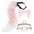 cheap Hair Styling Accessories-Cat Ears and Wolf Fox Animal Tail Cosplay Costume Faux Fur Hair Clip Headdress Halloween Leather Neck Chocker Set