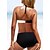 cheap Bikini Sets-Women&#039;s Swimwear Bikini Plus Size Swimsuit Color Block 2 Piece White Yellow Blue Bandeau Bathing Suits Summer Sports